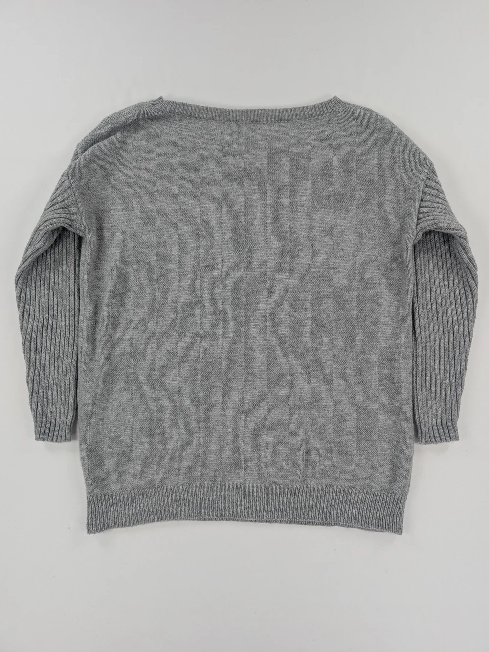 Grey Heart Knit Sweater - Women